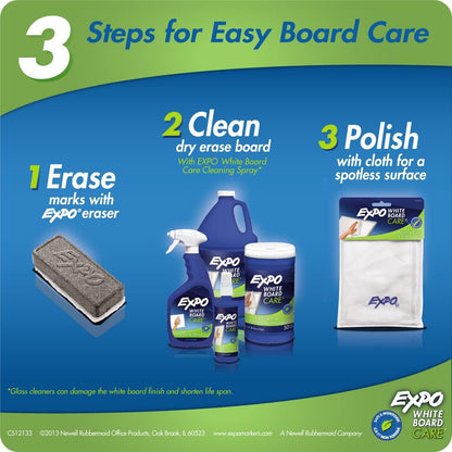 EXPO Dry Erase, Soft Pile Block Whiteboard Eraser, 5-1/8 in. x 1-1/2 in.