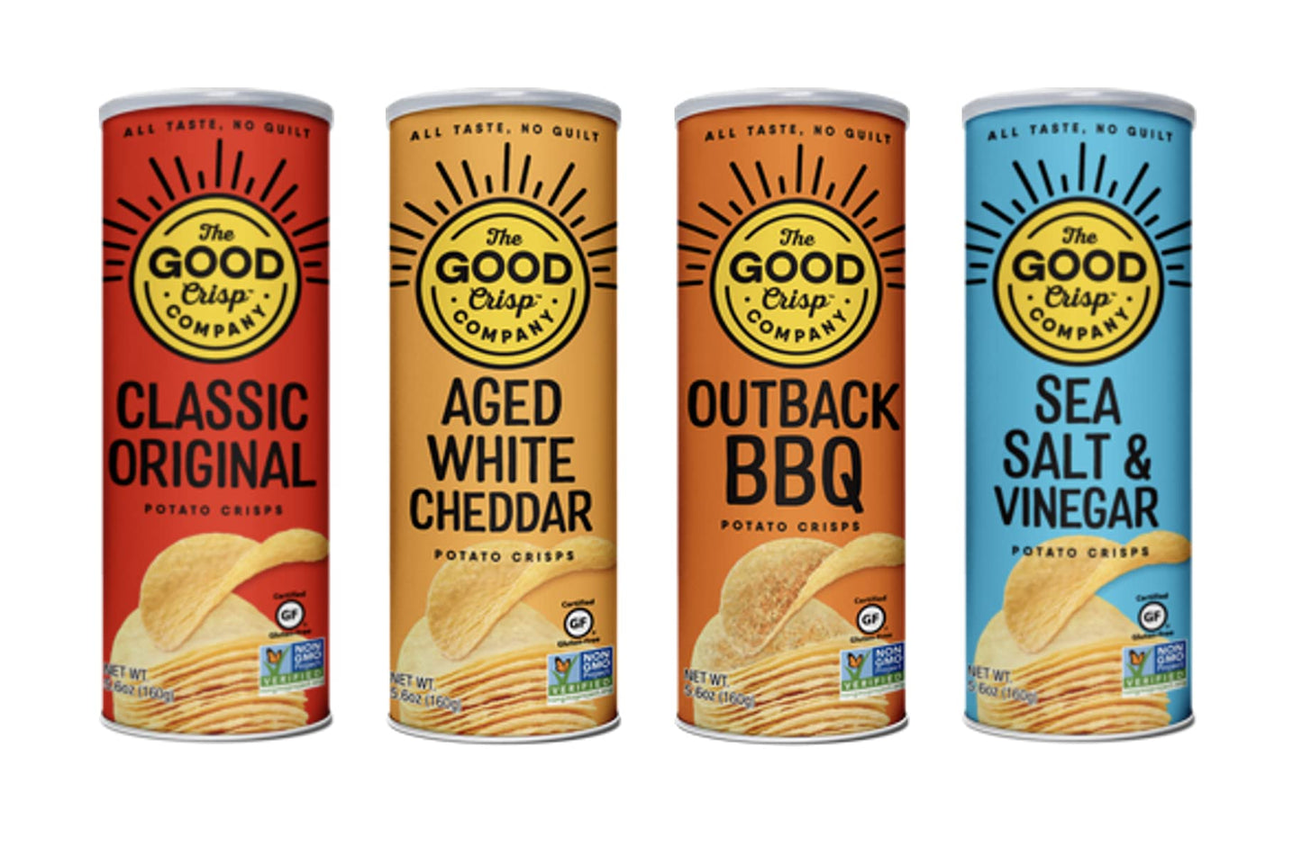 The Good Crisp Company, Good Crisps Minis (Original, 1.6 Ounce, Pack of 12) Non-GMO, Allergen Friendly, Potato Chip Snack Pack, Gluten Free Snacks