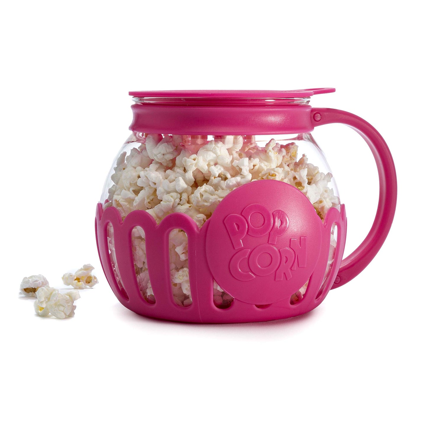 Ecolution Patented Micro-Pop Microwave Popcorn Popper with Temperature Safe Glass, 3-in-1 Lid Measures Kernels and Melts Butter, Made Without BPA, Dishwasher Safe, 3-Quart, Aqua