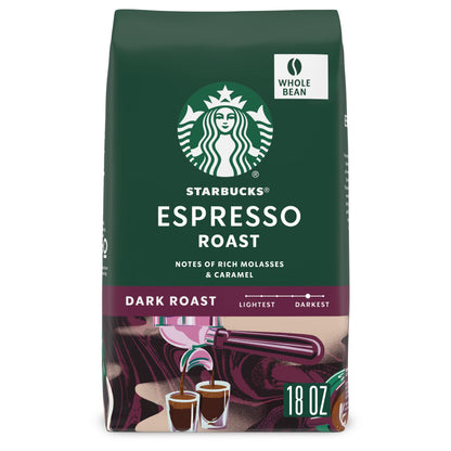 Starbucks Blonde Espresso Roast Whole Coffee Beans, 200g