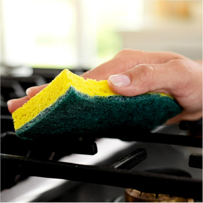 Scotch-Brite Heavy Duty Scrub Sponges, Sponges for Cleaning Kitchen and Household, Heavy Duty Sponges Safe for Non-Coated Cookware, 6 Scrubbing Sponges