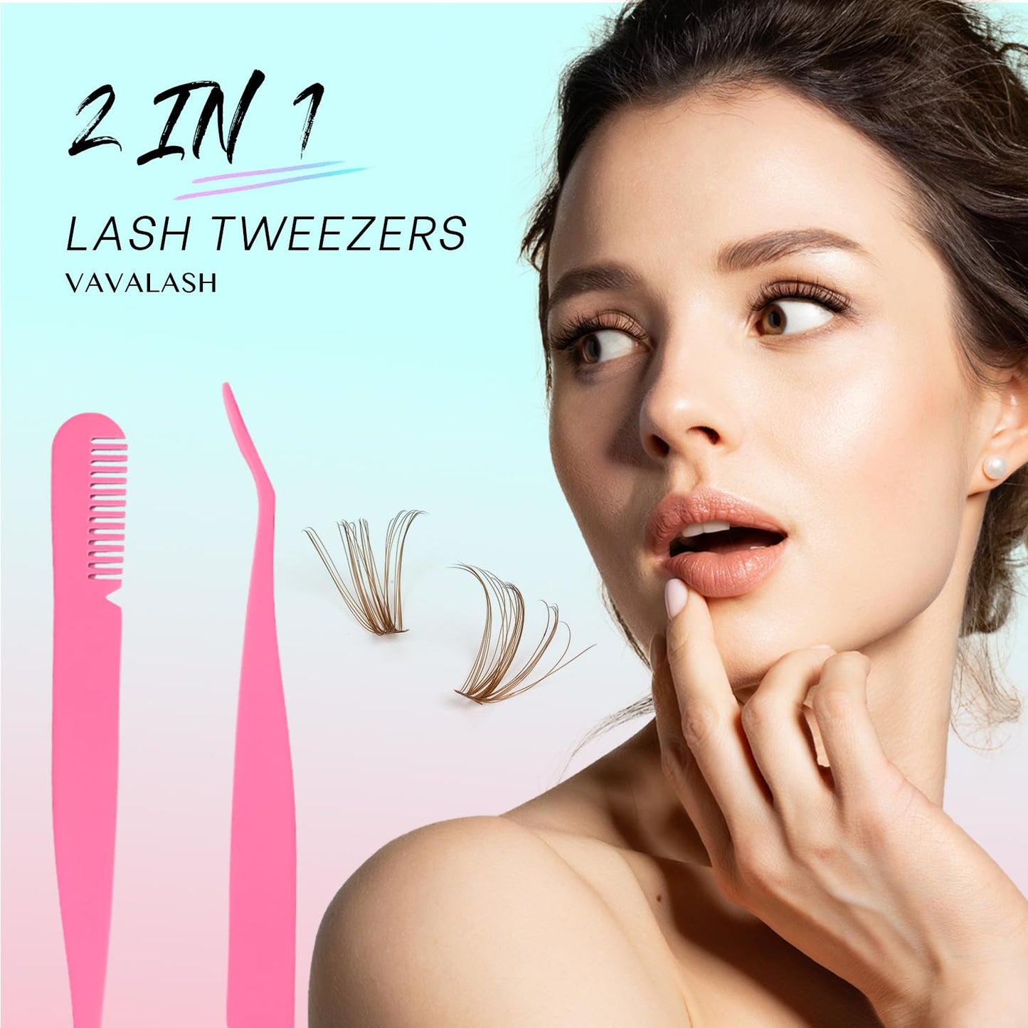 VAVALASH DIY Lash Extension Kit 280 Clusters Individual Lashes Kit 30D 40D 0.07D-10-16mm Lash Clusters, Lash Bond and Seal, Lash Tweezer for DIY Eyelash Extension at Home（Kit-30D+40D-0.07D-10-16MIX）