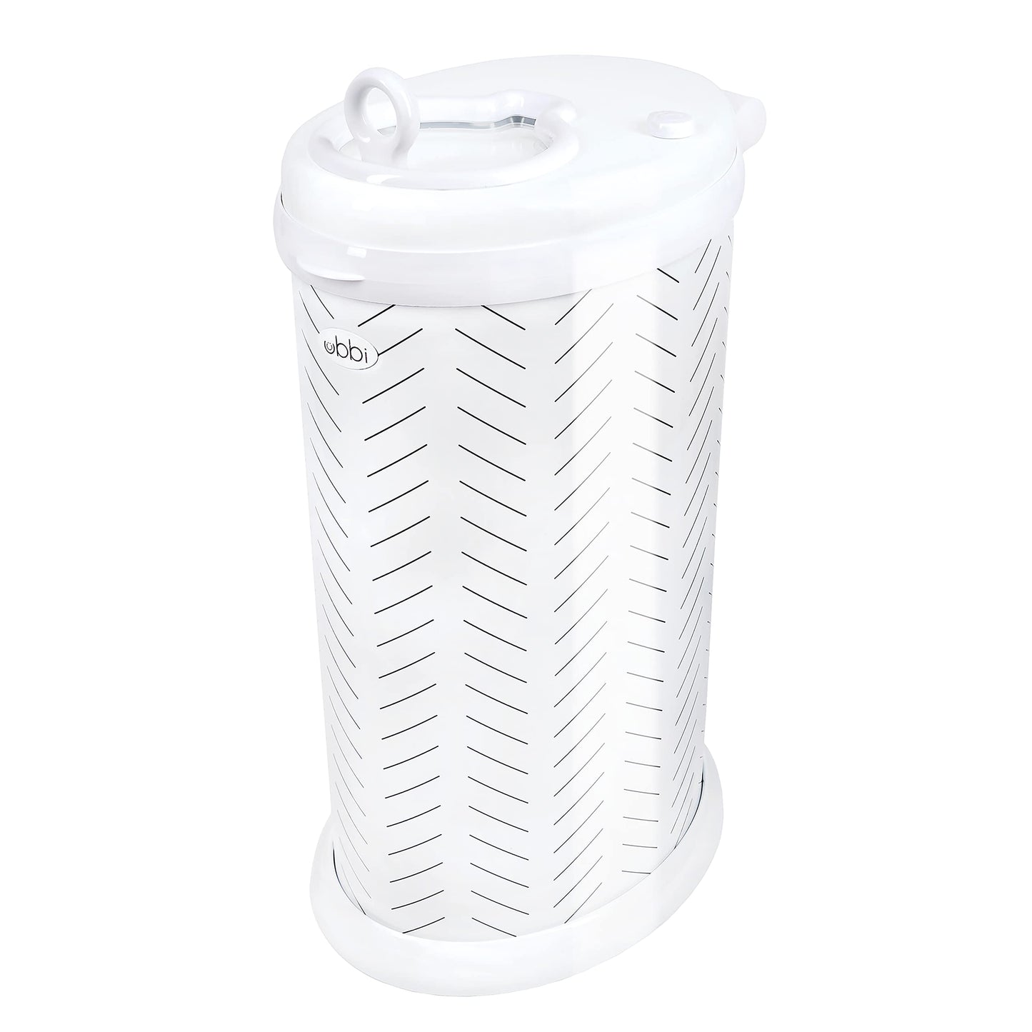 Ubbi Steel Diaper Pail, Odor Locking, No Special Bag Required, Award-Winning, Registry Must-Have, White