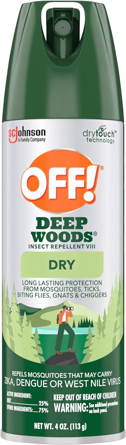 OFF! Deep Woods Insect Repellent Aerosol, Dry, Non-Greasy Formula, Bug Spray with Long Lasting Protection from Mosquitoes, 4 oz