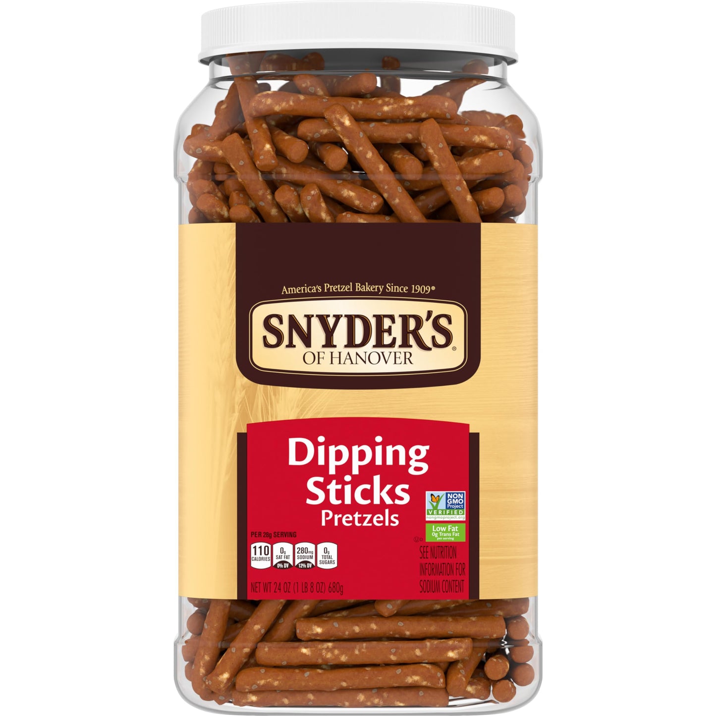 Snyder's of Hanover, Old Fashioned Pretzel Rods, 27 Oz Canister