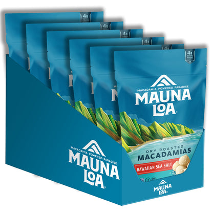 Mauna Loa Premium Hawaiian Roasted Macadamia Nuts, Sea Salt Flavor, 8 Oz