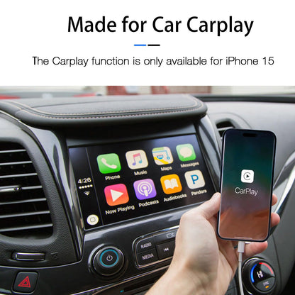 iPhone 15 Car Carplay Cable, USB A to USB C Cable for iPhone 15, 15 Pro Max, 15 Plus, iPad 10th Gen, iPad Pro 12.9/11, iPad Air 5th/ 4th Gen,Mini 6th Gen Charger Cord, Car Charging Cable (3.3ft White)