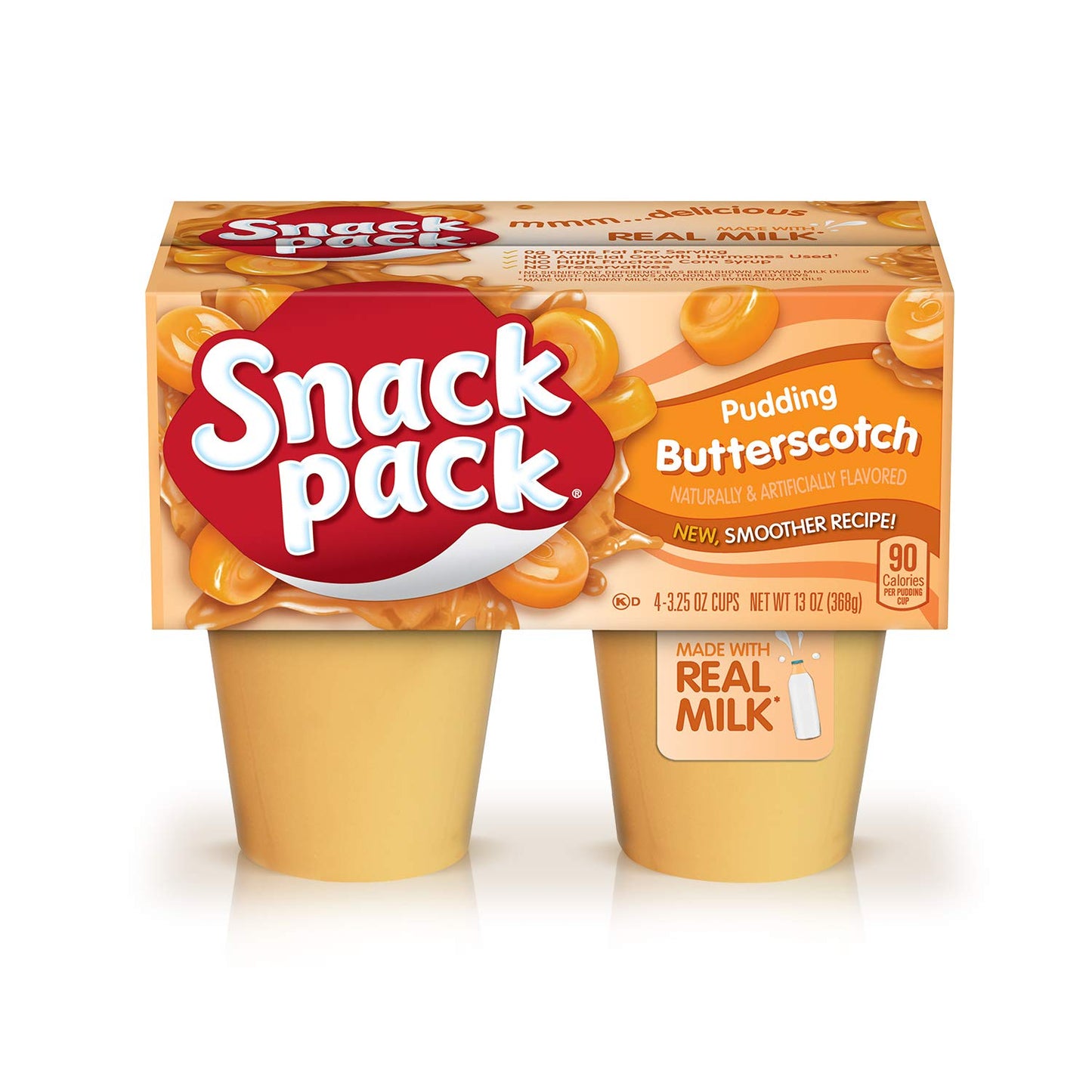 Snack Pack Butterscotch Pudding Cups, 4 Count