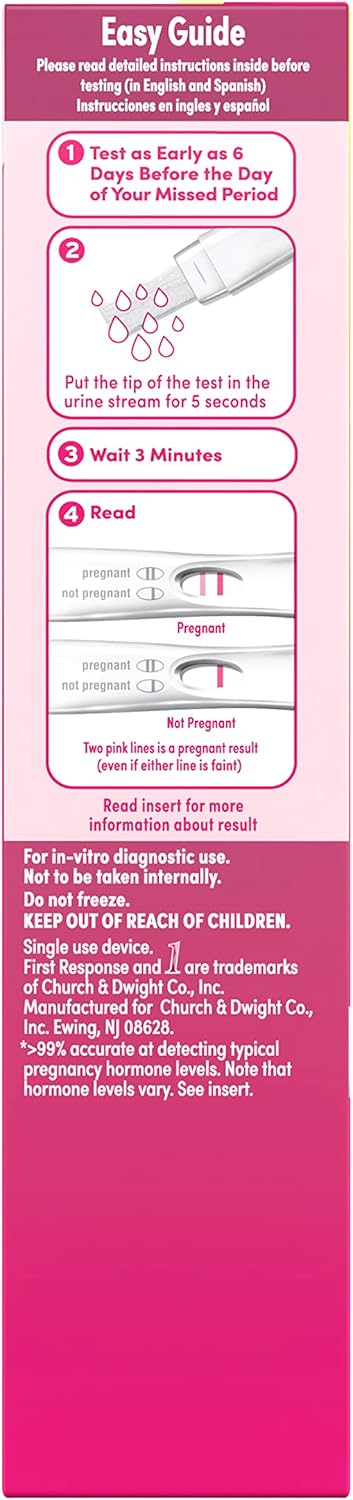 First Response Early Result Pregnancy Test, 3 Count(Pack of 1)(Packaging & Test Design May Vary)