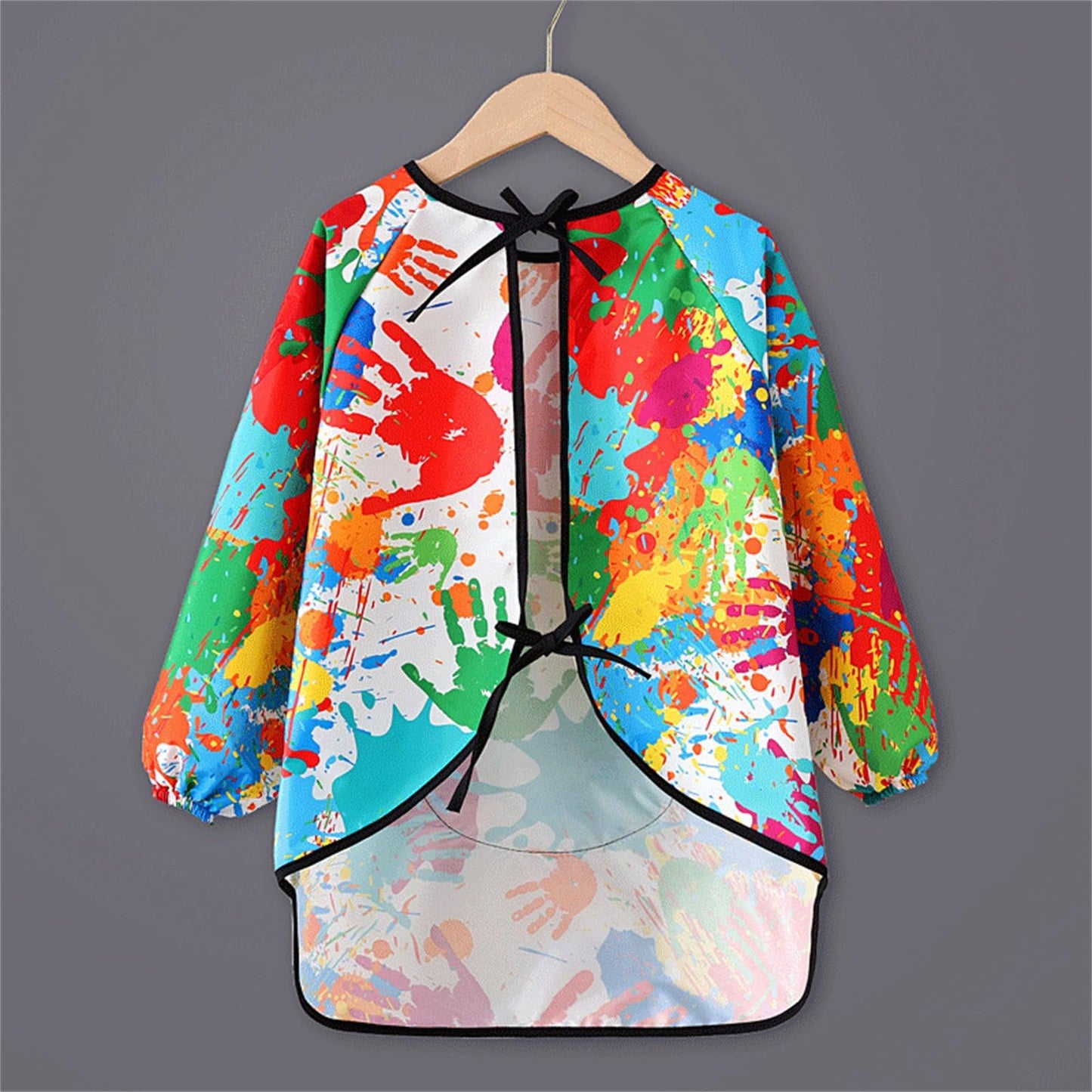 Kids Art Smocks Water Proof Painting Apron Smock Girls Boys Long Sleeve Knee Length Artist Smock Pocket