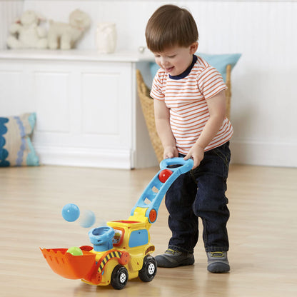 VTech Pop-a-Balls Push & Pop Bulldozer,Yellow