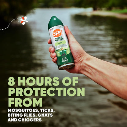 OFF! Deep Woods Insect Repellent Aerosol, Dry, Non-Greasy Formula, Bug Spray with Long Lasting Protection from Mosquitoes, 4 oz