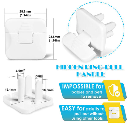 Outlet Covers Babepai 38-Pack White Child Proof Electrical Protector Safety Improved Baby Safety Plug Covers