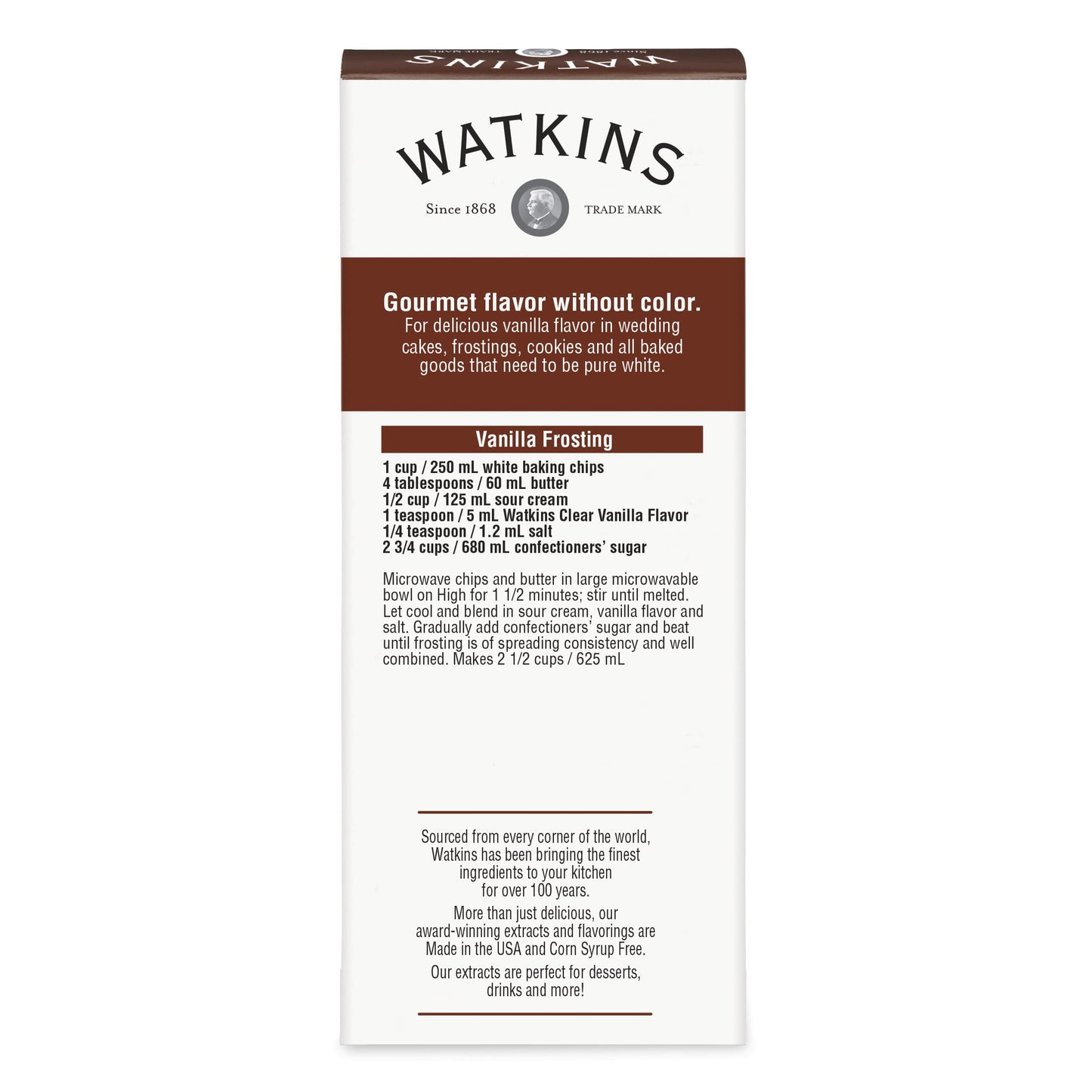 Watkins All Natural Original Gourmet Baking Vanilla, with Pure Vanilla Extract, 11 Fl Oz (Pack of 1) - Packaging May Vary