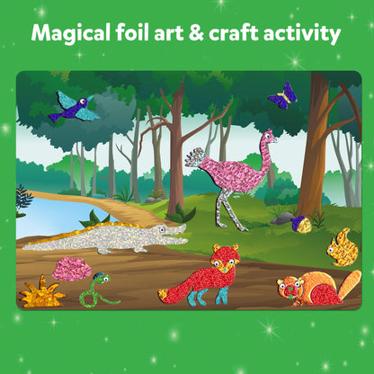 Skillmatics Art & Craft Activity - Foil Fun Unicorns & Princesses, No Mess Art for Kids, Craft Kits & Supplies, DIY Creative Activity, Gifts for Girls & Boys Ages 4, 5, 6, 7, 8, 9, Travel Toys