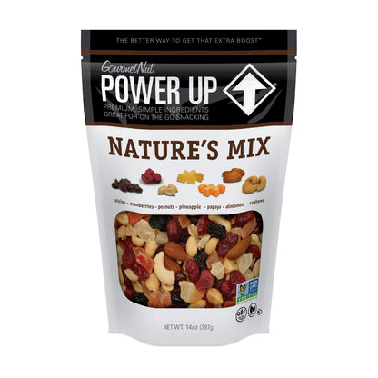 Power Up Trail Mix, Mega Omega Trail Mix, Non-GMO, Vegan, Gluten Free, No Artificial Ingredients, Gourmet Nut, 14 Ounce Bag