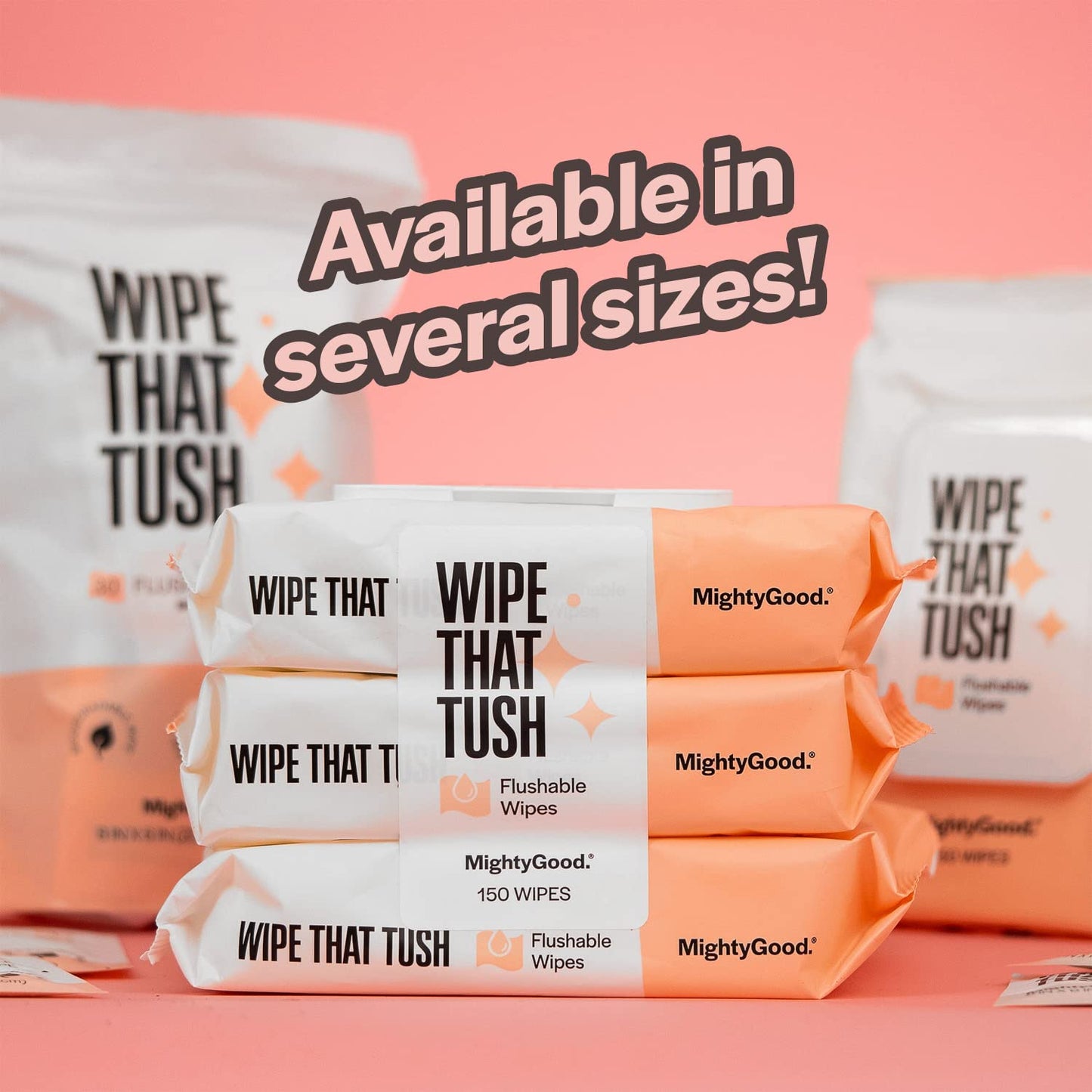 Wipe That Tush On-The-Go Flushable Wet Wipes - 1 Pack, 30 Wipes - Individually Wrapped Extra-Large Wipes with Aloe - Hypoallergenic & Unscented - Septic and Sewer Safe