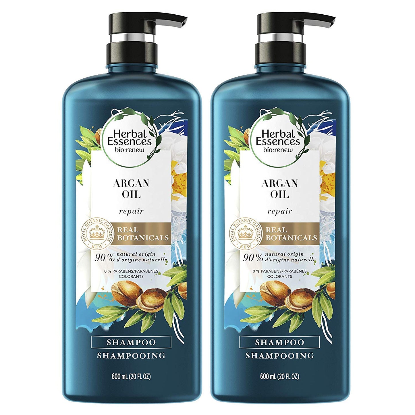 Herbal Essences, Repairing Argan Oil Of Morocco Conditioner With Natural Source Ingredients, Color Safe, BioRenew, 20 Fl Oz, Twin Pack