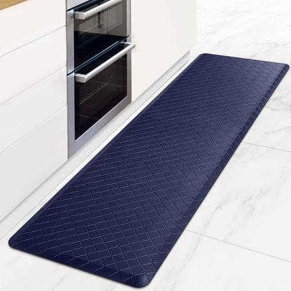 HappyTrends Floor Mat Cushioned Anti-Fatigue ,17.3"x28",Thick Waterproof Non-Slip Mats and Rugs Heavy Duty Ergonomic Comfort Rug for Kitchen,Floor,Office,Sink,Laundry,Black