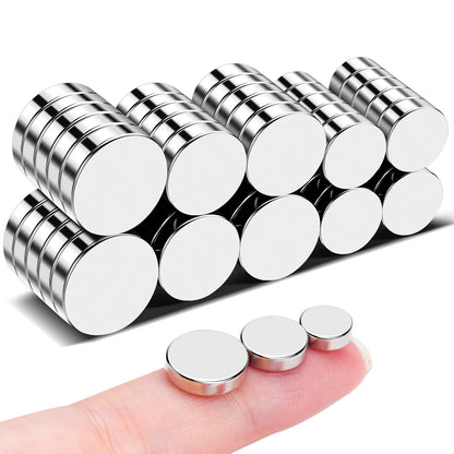 Refrigerator Magnets 50 Pcs, 10x3mm Tiny Round Disc Small, Muti-use Premium Neodymium Fridge Magnets Rare Earth, Whiteboard Magnets for Crafts, DIY, Office, Dry Erase Board.