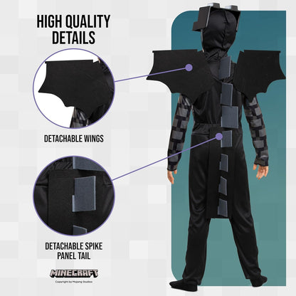 Disguise Minecraft Ender Dragon Costume for Kids, Video Game Inspired Character Outfit