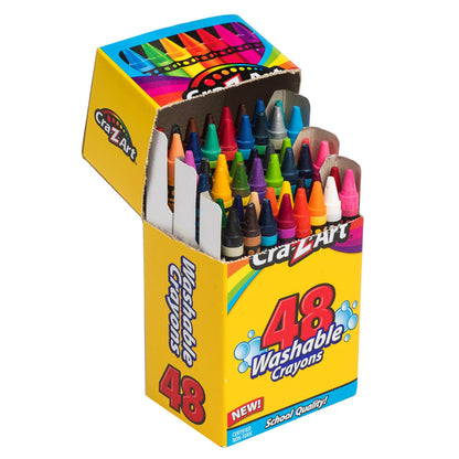 Cra-Z-Art Washable Crayons, 24 Count, Crayons for Kids Back To School Supply List Essential