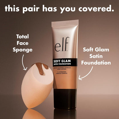 e.l.f. Soft Glam Foundation, Medium Coverage, Long-Lasting & Buildable Foundation For A Smooth, Satin Finish, Vegan & Cruelty-Free, 10 Fair Cool