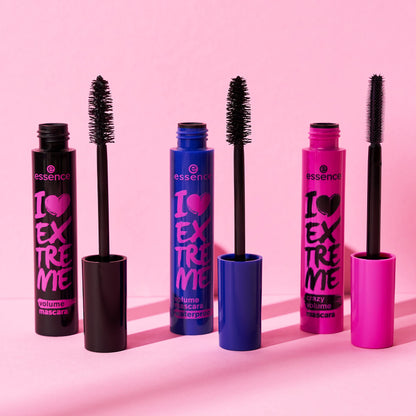 essence | I Love Extreme Volume Mascara Waterproof | Paraben Free | Cruelty Free | Black (Pack of 1, Waterproof)