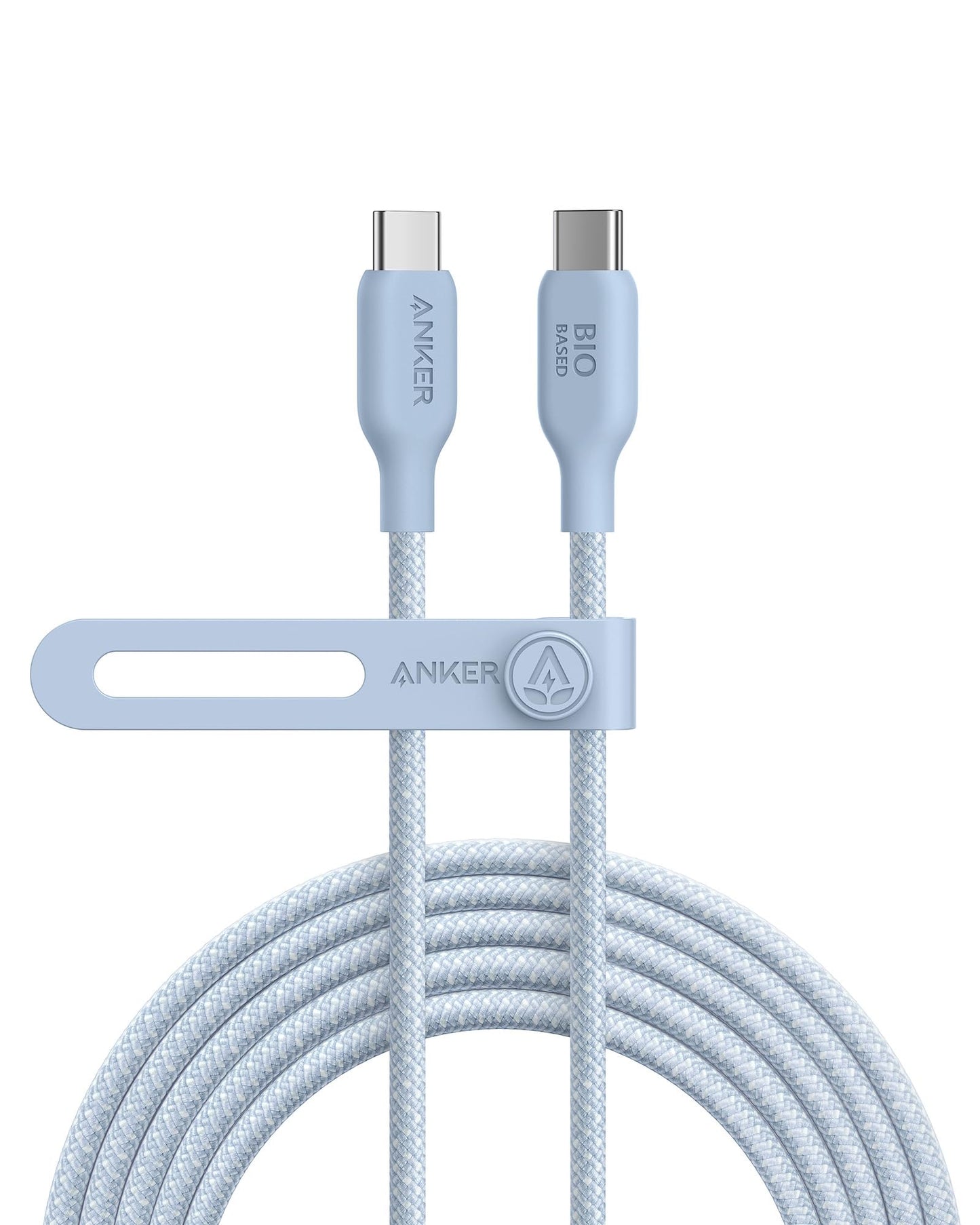 Anker USB C to USB C Cable (240W,10ft), Bio-Braided USB C Charger Cable Fast Charge for iPhone15/15Pro/15Plus/15ProMax, iPad Pro 2020, iPad Air 4, Samsung Galaxy S23+/S23 Ultra