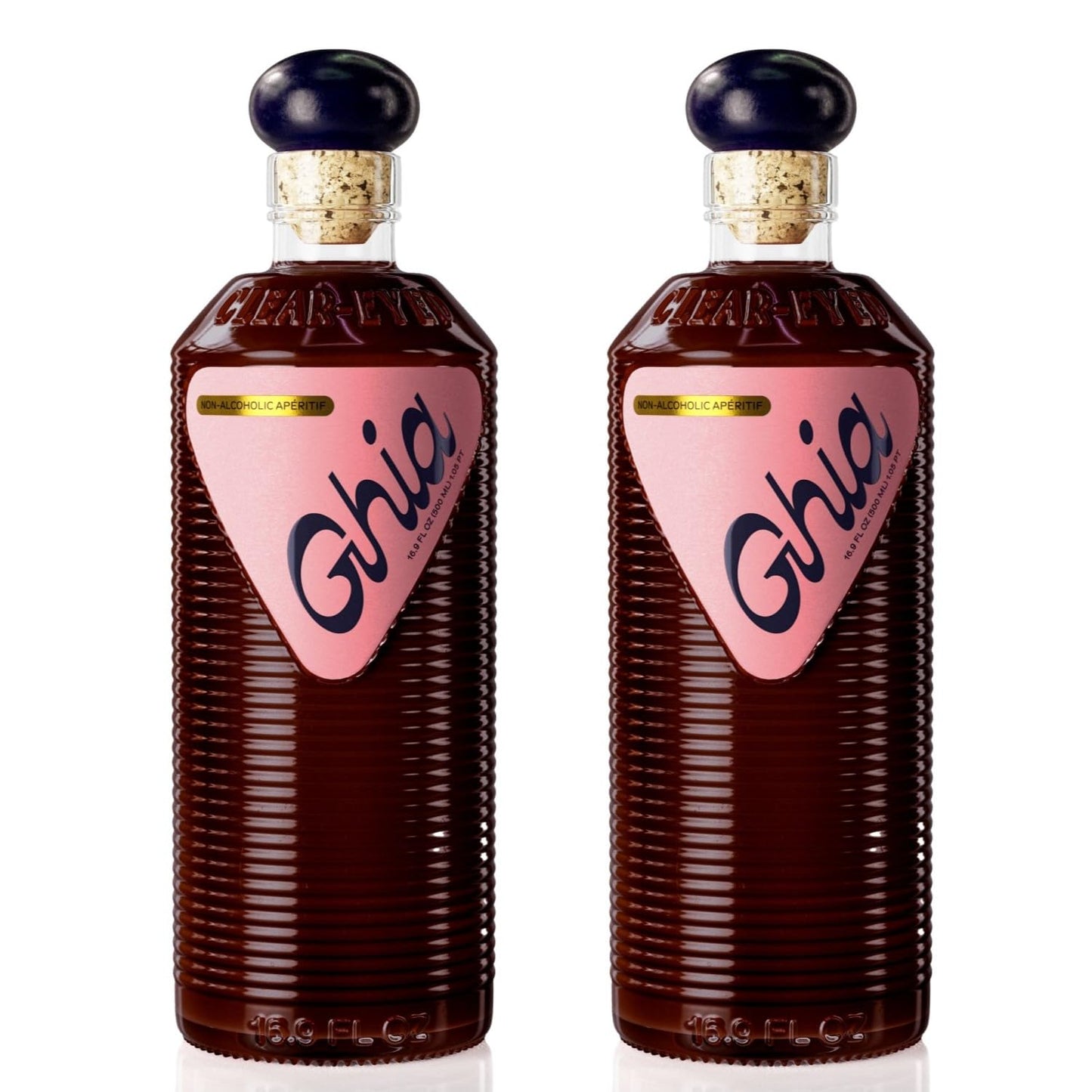 Ghia Non-Alcoholic Apéritif - 500ml (2-Pack) | Botanical Mediterranean-Inspired Spirit Cocktail Mixer with Notes of Citrus, Rosemary & Bitter Herbs - Vegan, No Added Sugar, No Artificial Flavors, Caffeine-Free