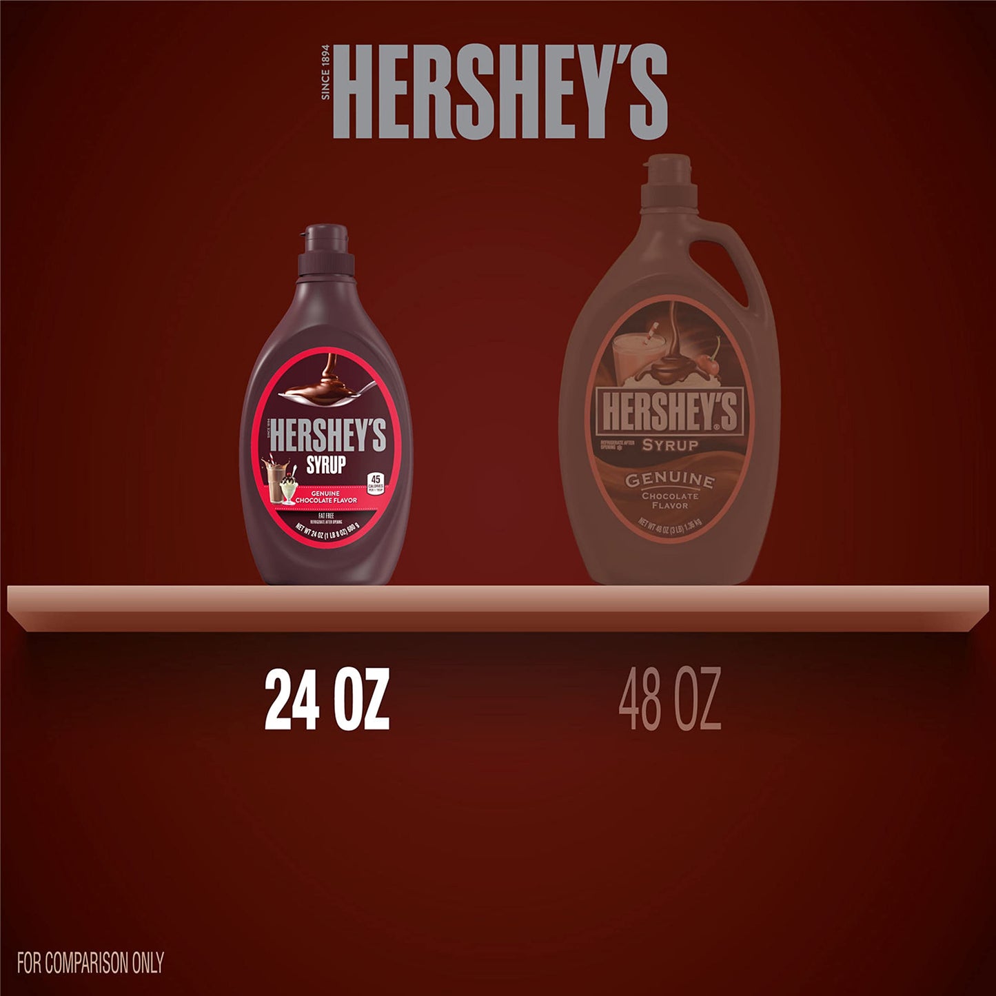 HERSHEY'S Chocolate Syrup Bottle, 24 oz