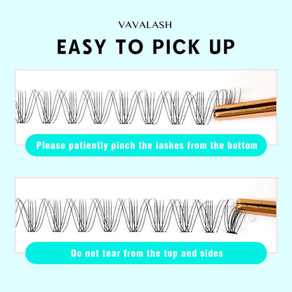 VAVALASH DIY Lash Extension Kit 280 Clusters Individual Lashes Kit 30D 40D 0.07D-10-16mm Lash Clusters, Lash Bond and Seal, Lash Tweezer for DIY Eyelash Extension at Home（Kit-30D+40D-0.07D-10-16MIX）