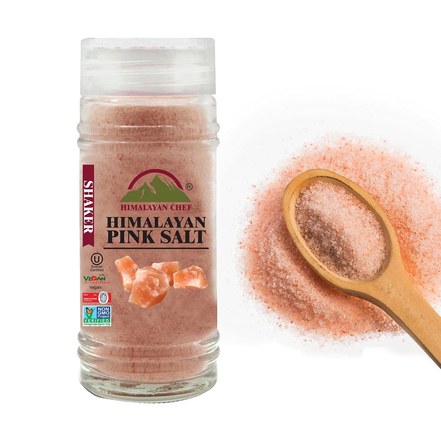 Himalayan Chef Pink Himalayan Salt, Fine Grain - 1 lbs (1 Pound Bag)