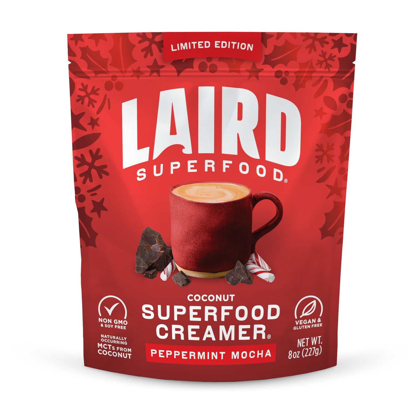 Laird Superfood Non-Dairy Superfood Creamer - Coconut Powder Coffee Creamer - Sweet & Creamy - Gluten Free, Non-GMO, Vegan - 16 oz. Bag, Pack of 1