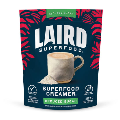 Laird Superfood Non-Dairy Superfood Creamer - Coconut Powder Coffee Creamer - Sweet & Creamy - Gluten Free, Non-GMO, Vegan - 16 oz. Bag, Pack of 1