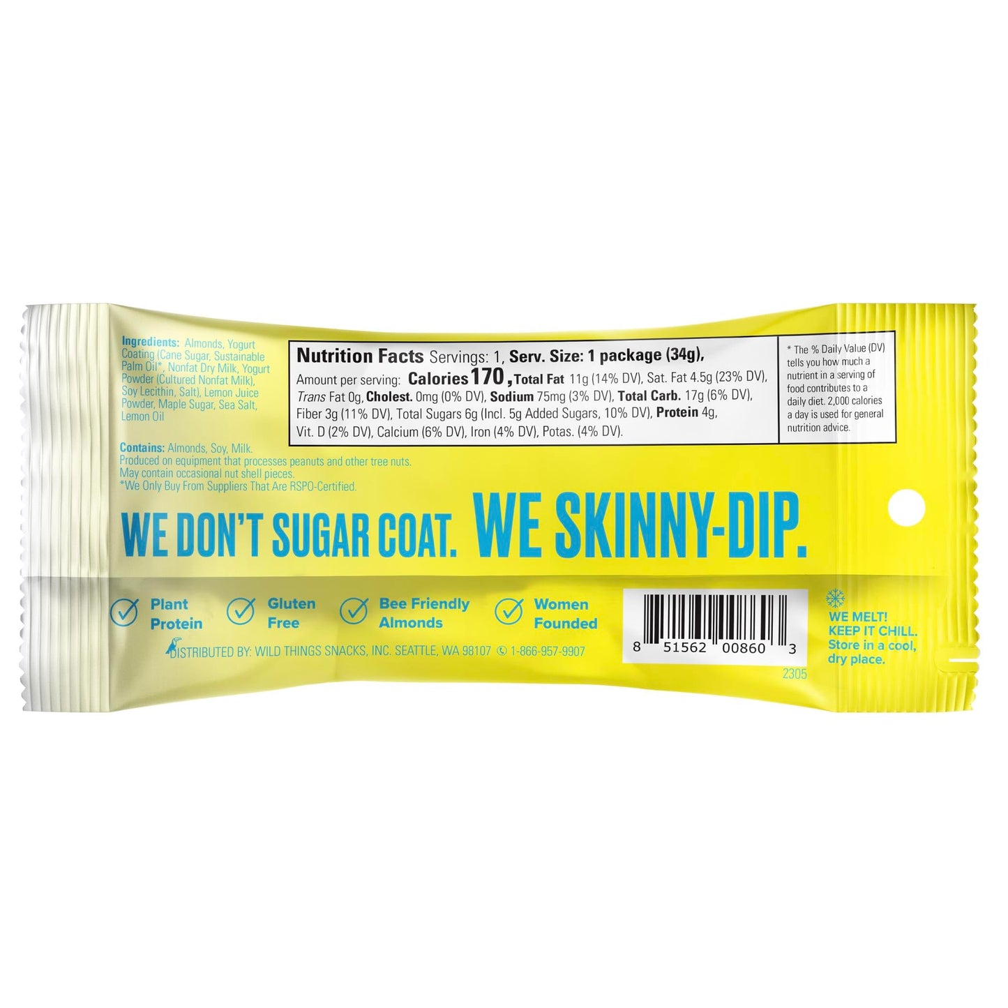 SkinnyDipped Snack Attack Minis Almond Variety Pack, Healthy Snack, Plant Protein, Gluten Free, 0.46 oz Mini Bags, Pack of 25