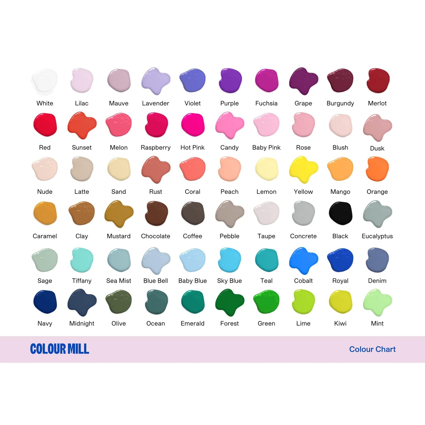 Colour Mill Oil-Based Food Coloring, 20 Milliliters Each of 6 Colors: Baby Blue, Navy, Royal, Sky Blue, Teal and Tiffany