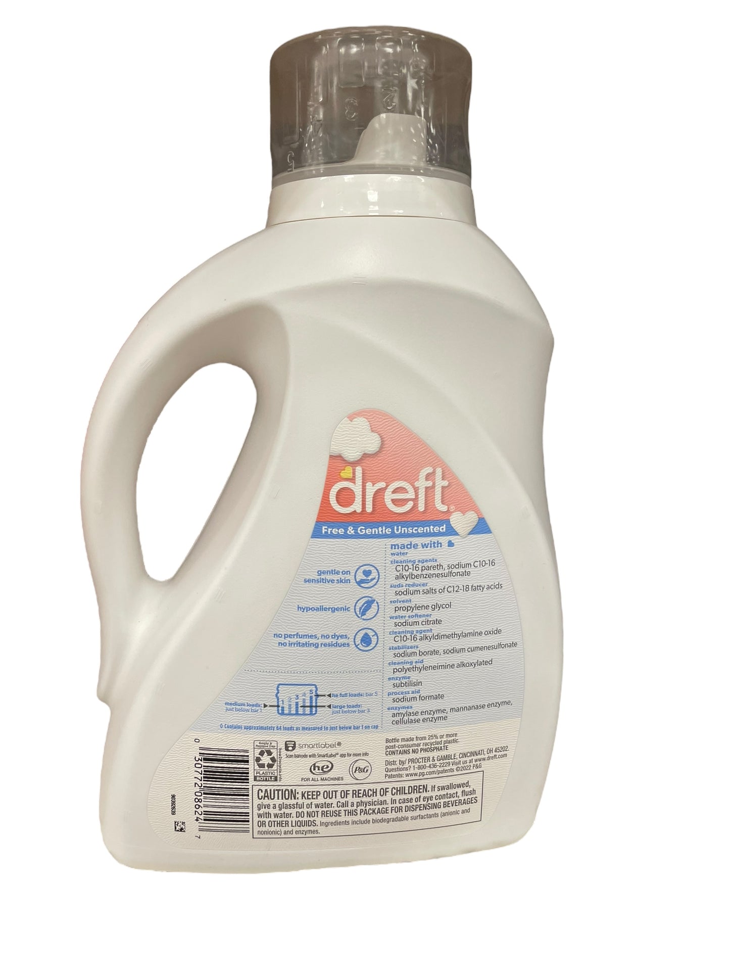 Dreft Newborn Laundry Detergent, Stage 1, 92 fl. Oz. (64 Loads)