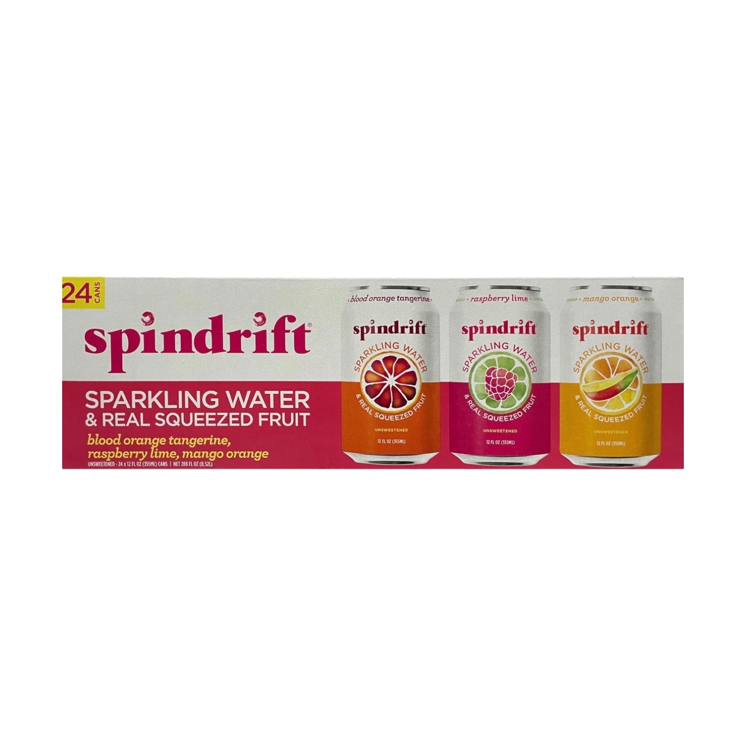 Spindrift Sparkling Water, Variety Pack, 12 oz (24 Count)