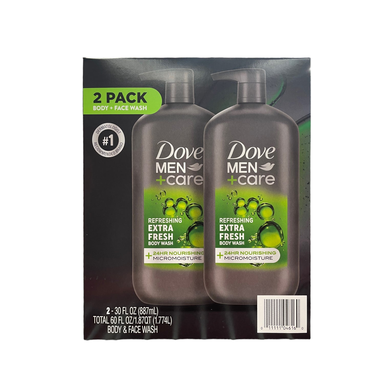 Dove Men +Care, Body and Face Wash, Extra Fresh, 30 oz (2 Pack)