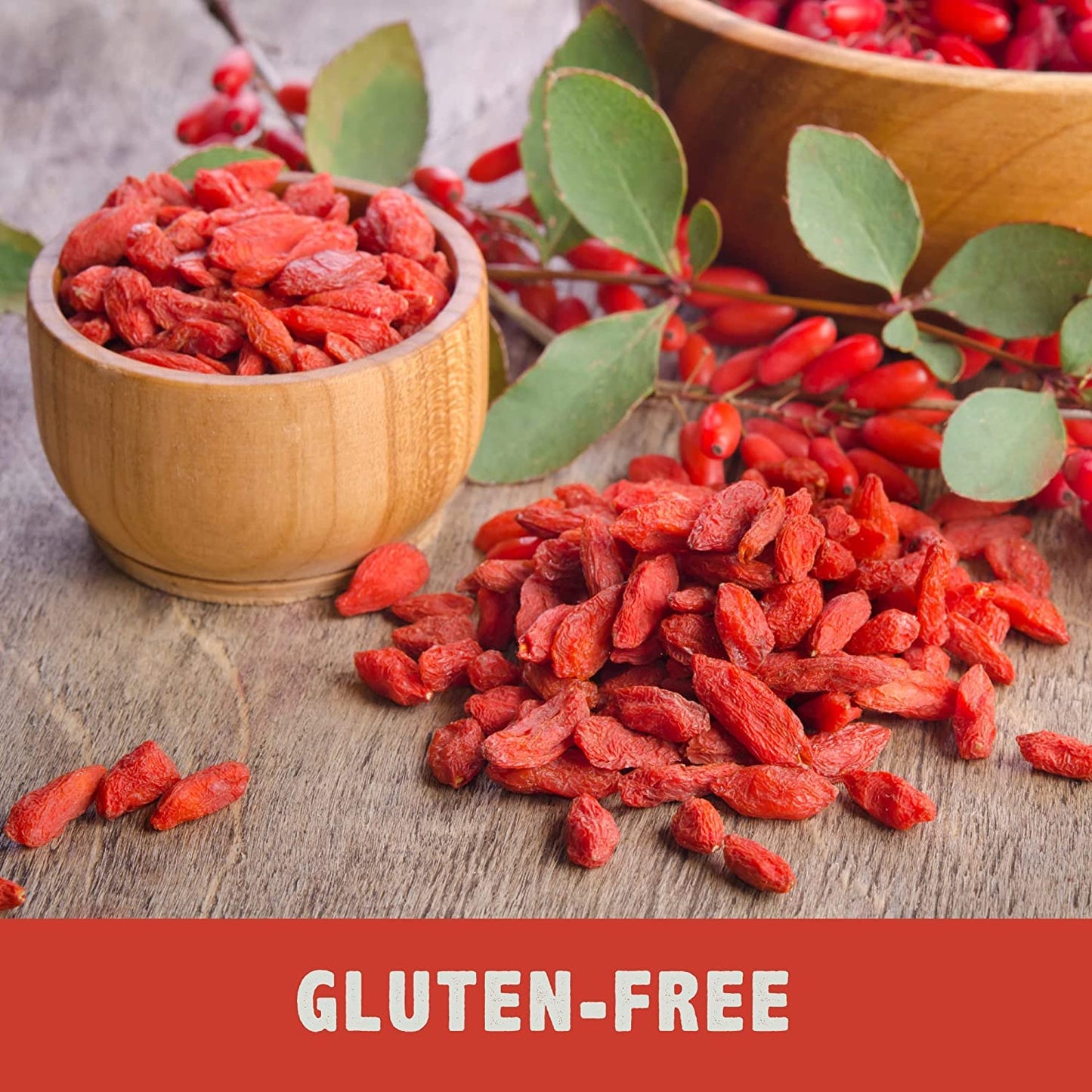 2lbs Organic Raw Dried Goji Berries - USDA Certified, Non GMO, Large Berries with Recipes E-Book - by Nutrient Elements