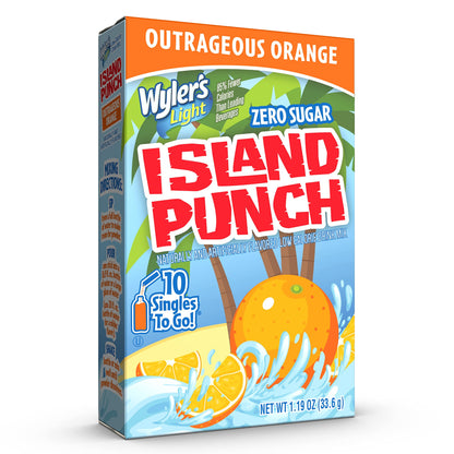 Wyler's Light Island Punch Singles to Go, Variety Pack, Fruity Red Punch, Purple Berry Wave, Berry Jammer and Blue Ocean Breeze, 1 Box (40 Single Servings)