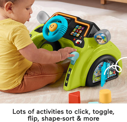 Fisher-Price Baby & Toddler Learning Toy Laugh & Learn Sit & Steer Driver Car Activity Center with Smart Stages for Ages 6+ Months