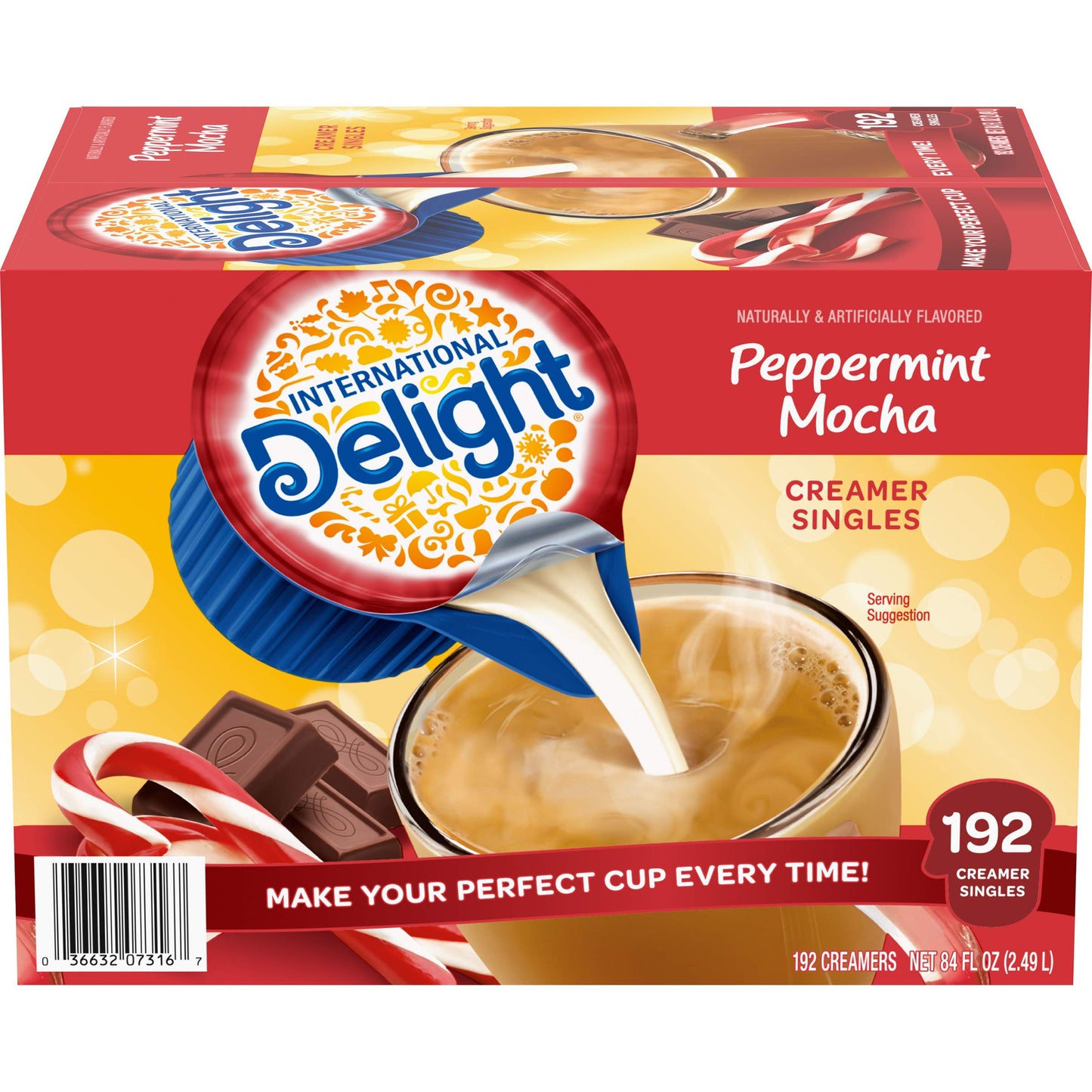 International Delight Coffee Creamer Singles, Sweet & Creamy, Shelf Stable Flavored Creamer, 24 Ct, 16 FL Oz, Pre-Portioned Creamers