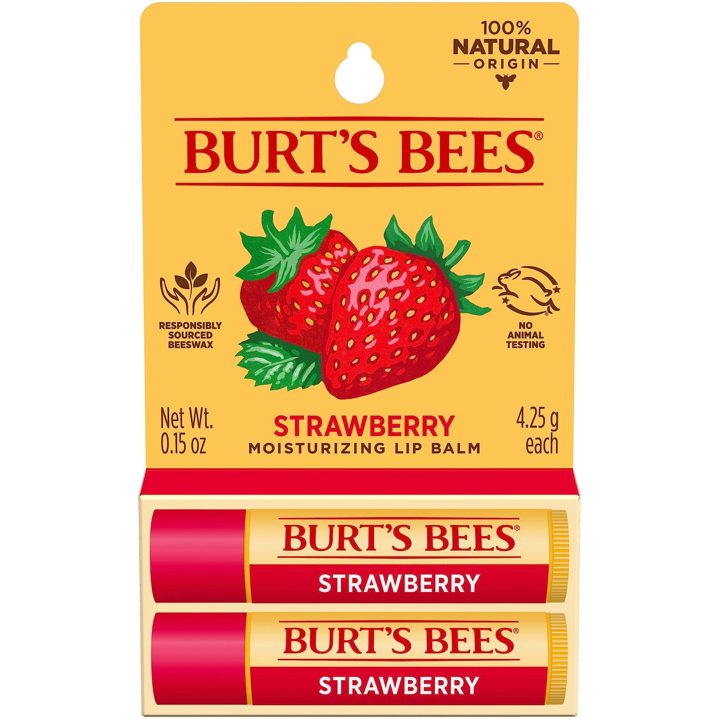 Burt's Bees Lip Balm - Pink Grapefruit, Mango, Coconut & Pear, and Pomegranate Pack, Lip Moisturizer With Beeswax, Tint-Free, Natural Origin Conditioning Lip Treatment, 4 Tubes, 0.15 oz.