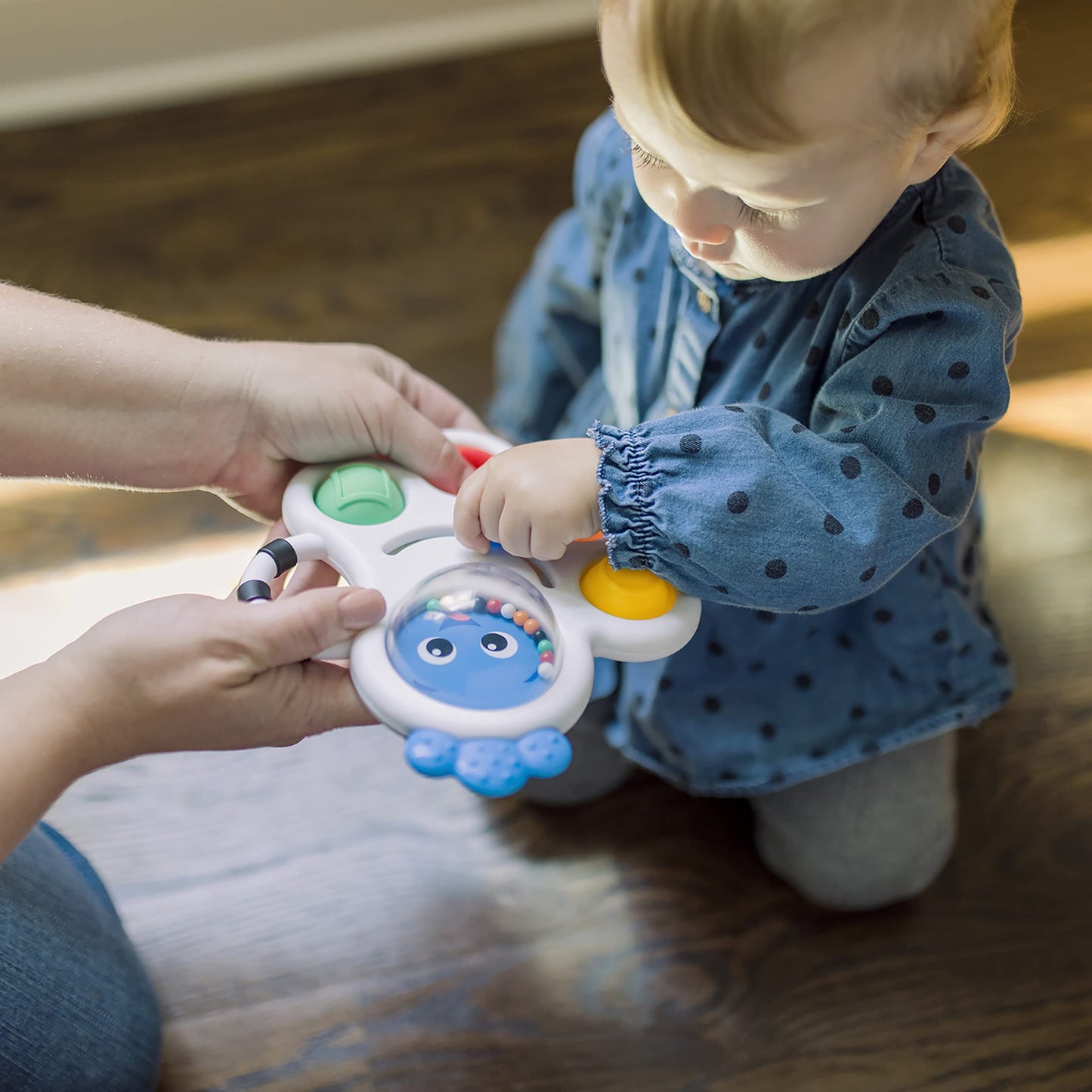 Baby Einstein Outstanding Opus The Octopus Sensory Rattle & Teether Multi-Use Toy, BPA Free & Chillable, 3 Months & up, Multicolored