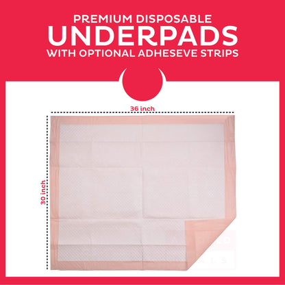 Premium Disposable Underpads 30”x36” (Packed 4x25 Case) Ultra Absorbent Chux Incontinence Bed Pads, Pet Training Pads X-Large 100/Case