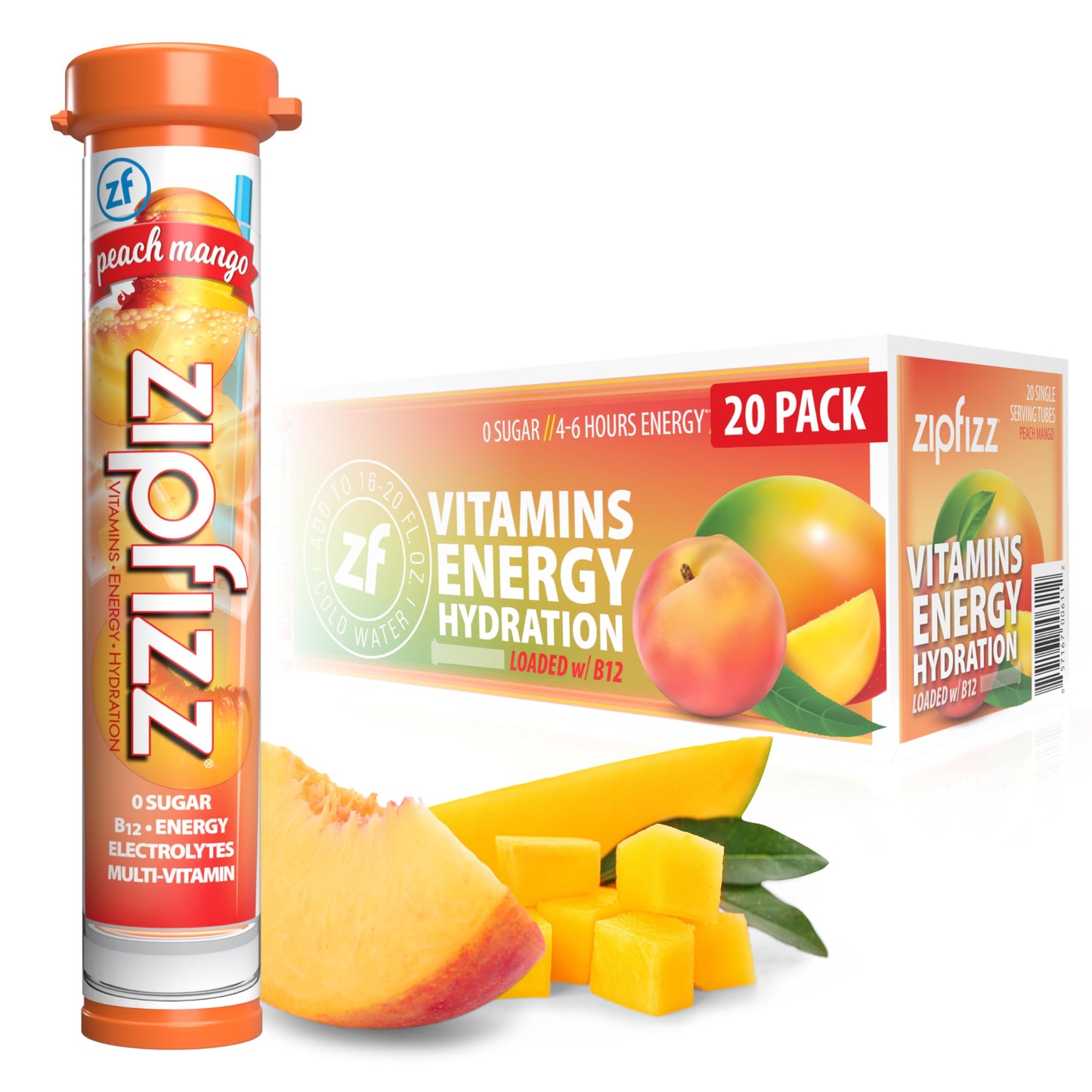 Zipfizz Energy Drink Mix, Electrolyte Hydration Powder with B12 and Multi Vitamin, Berry (12 Count)