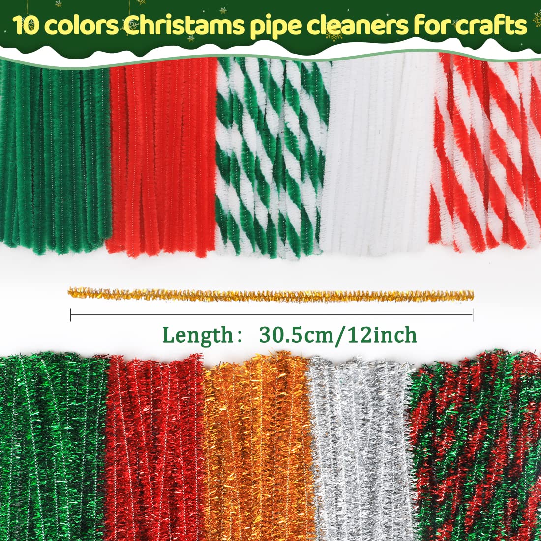 Pipe Cleaners, Pipe Cleaners Craft, Arts and Crafts, Crafts, Craft Supplies, Art Supplies (200 Multi-Color Pipe Cleaners)…