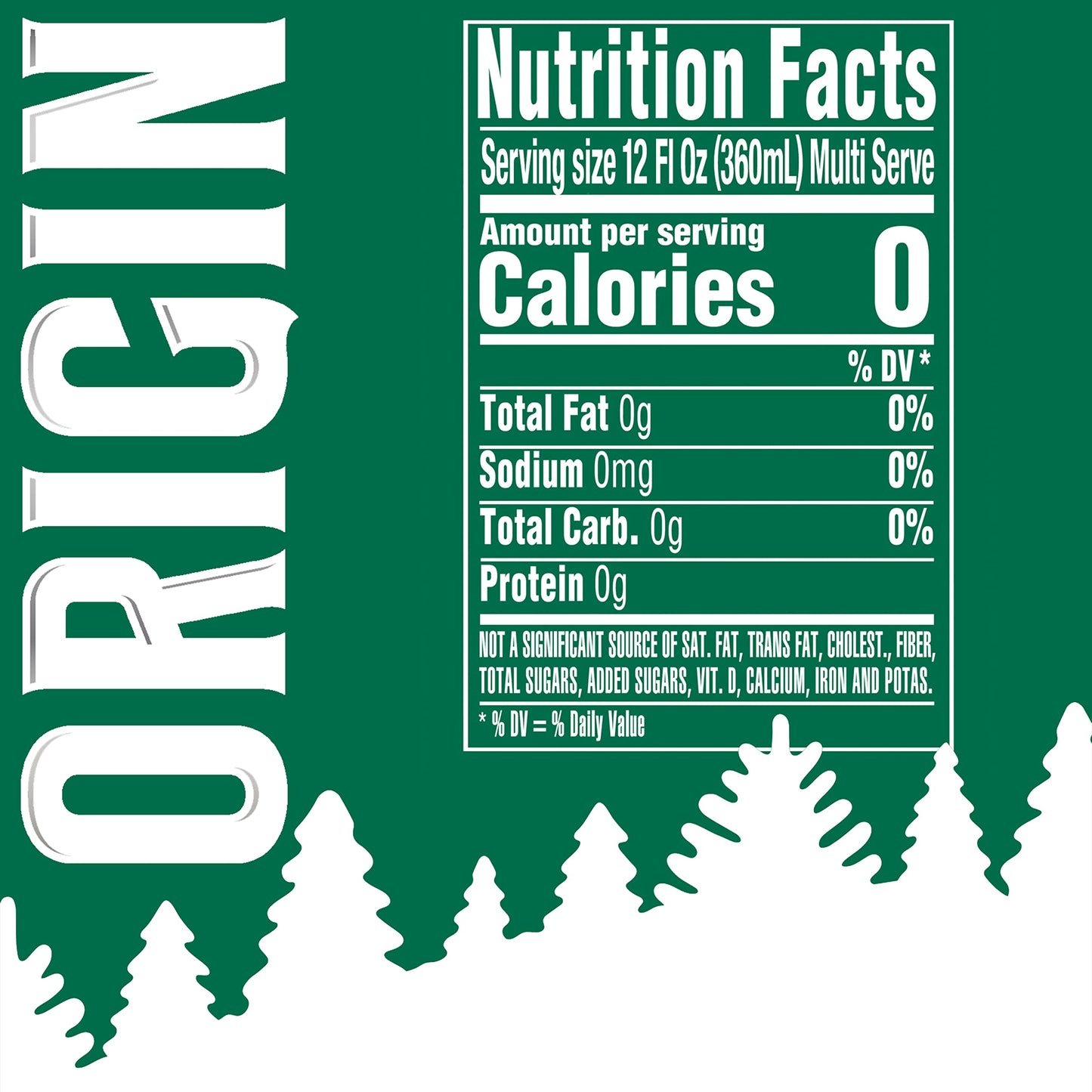 ORIGIN, 100% Natural Spring Water, 900 mL, Recycled Plastic Bottle, 30.4 Fl Oz (Pack of 12)